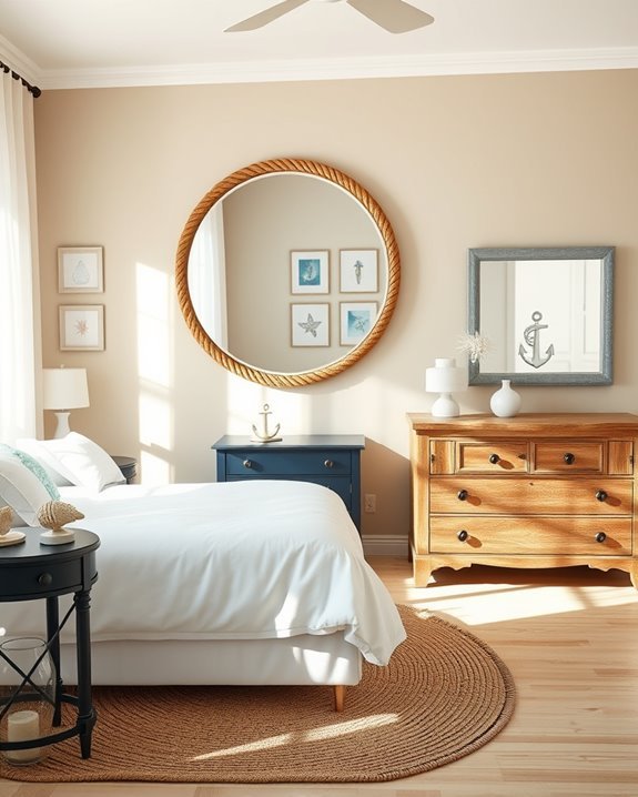 nautical mirrors enhance decor