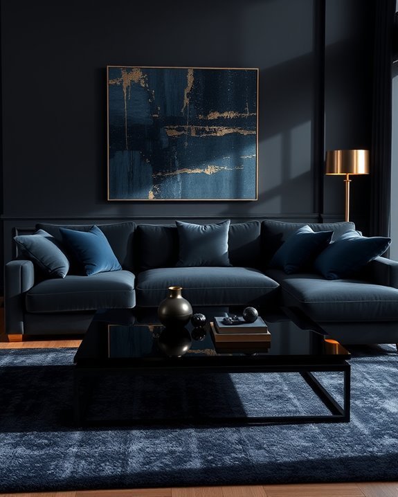 navy accents for elegance