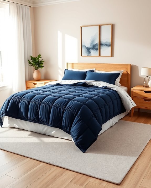 navy blue quilt elegance