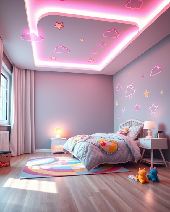 neon glow enhances imagination