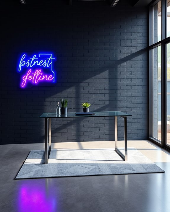 neon signs invigorate workspace