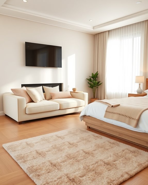 neutral pastel bedroom decor