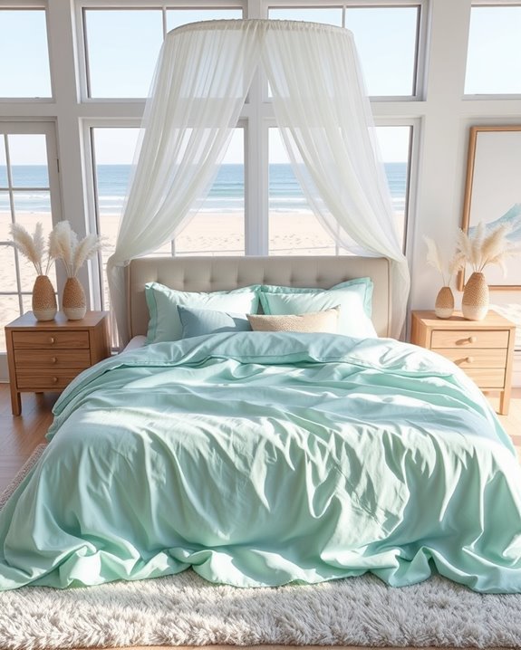 ocean inspired bedroom textiles