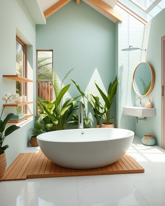 ocean inspired serene bathroom design
