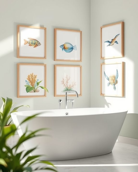 ocean inspired watercolor decor