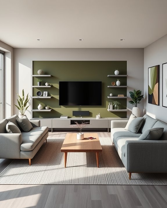 olive green and grey elegance