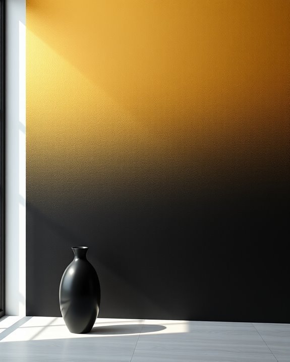 ombre black and gold