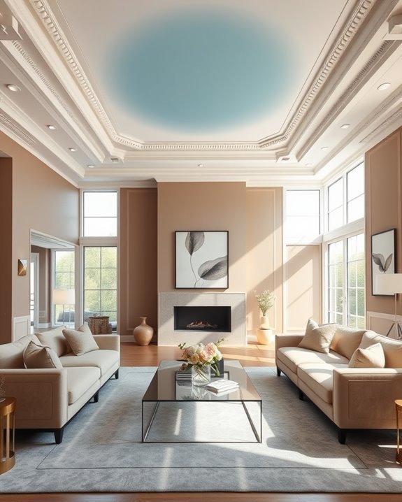 ombre ceiling color gradients