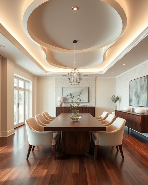 open airy dining ceilings