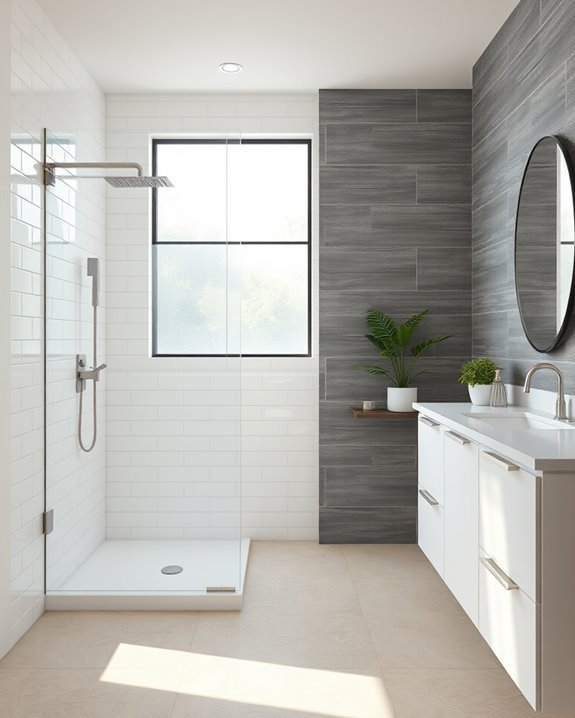 open concept bathroom design