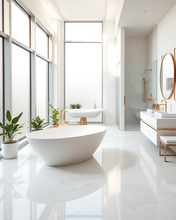 open concept bathroom design