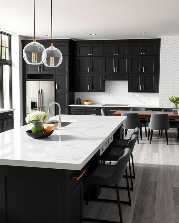 open kitchen entertaining space