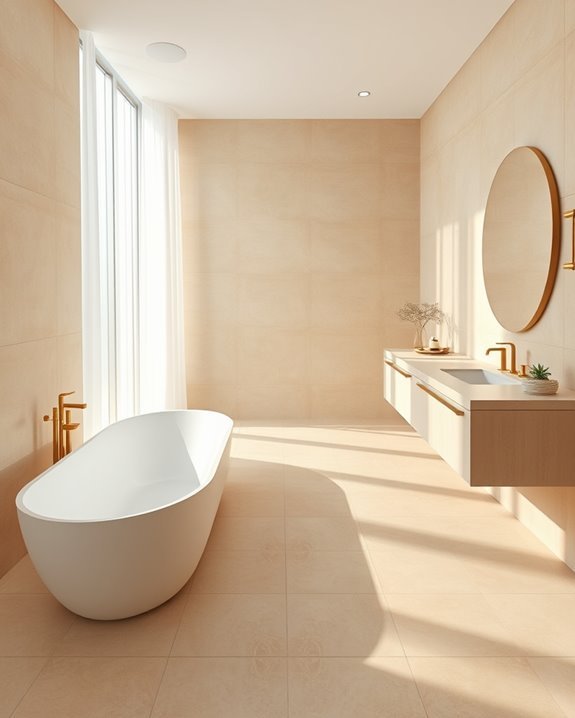 open light filled bathroom retreat