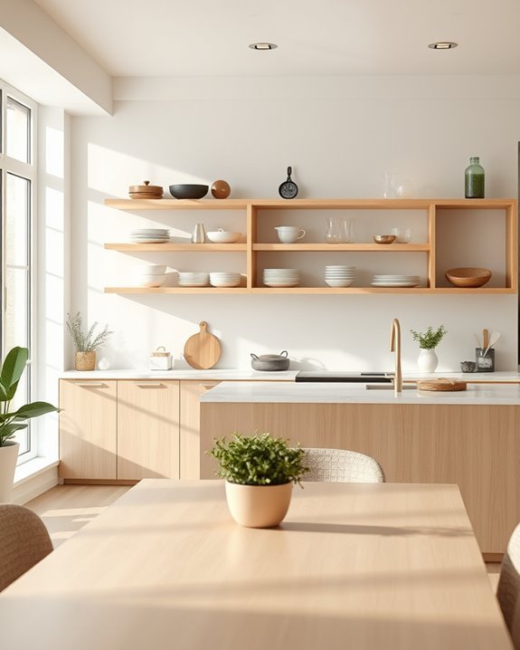 open shelving display aesthetics