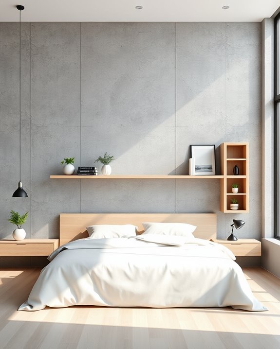 open shelving enhances decor