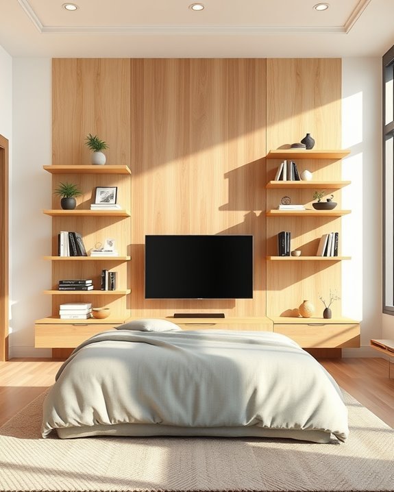 open shelving entertainment design