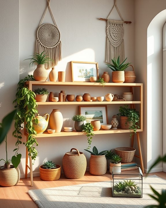 open shelving for decor