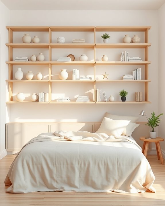 open shelving for display