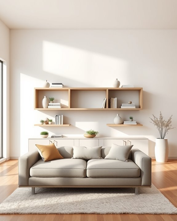 open shelving stylish storage