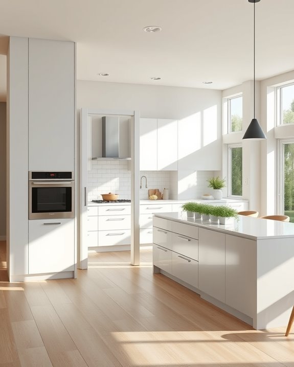 open yet private kitchen design