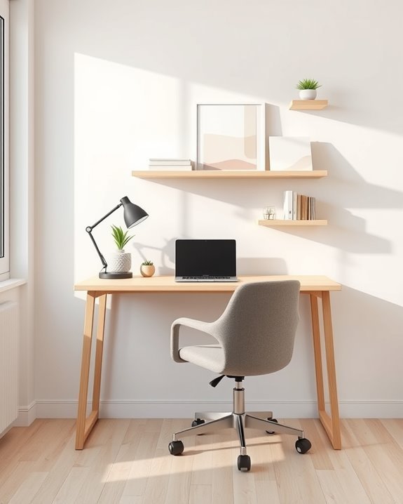 optimize above desk space