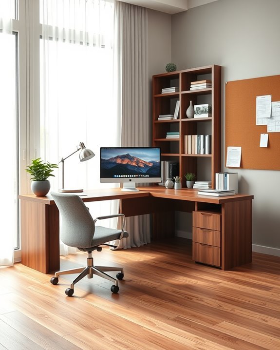 optimize workspace with l shape