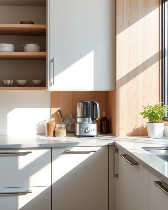 optimized kitchen appliance storage
