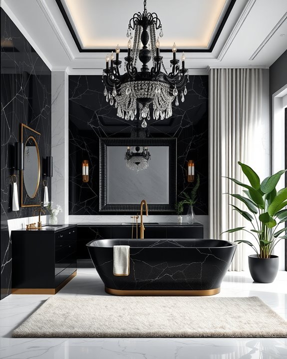 opulent black lighting elegance