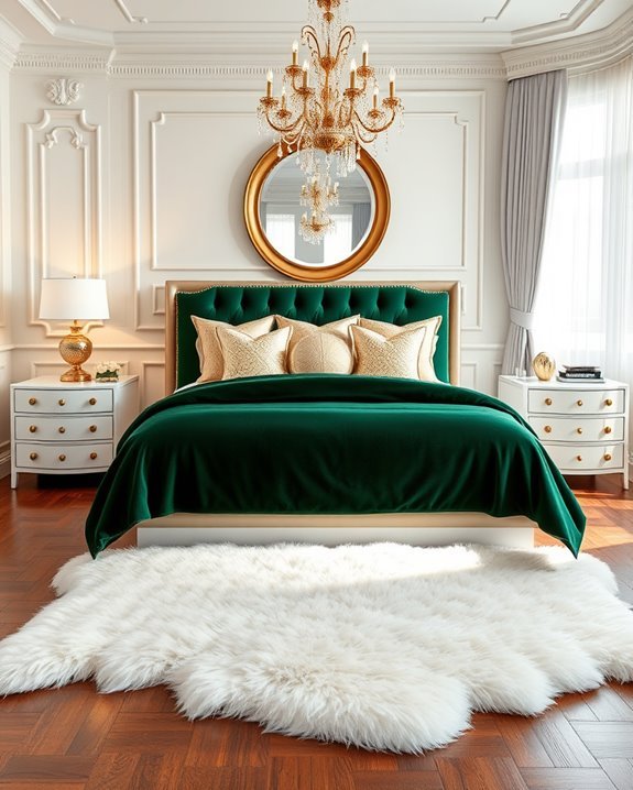 opulent glamorous bedroom retreat