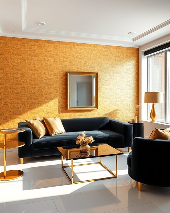 opulent metallic gold decor