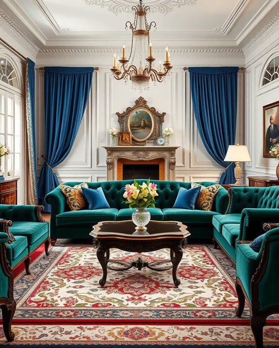 opulent velvet living room