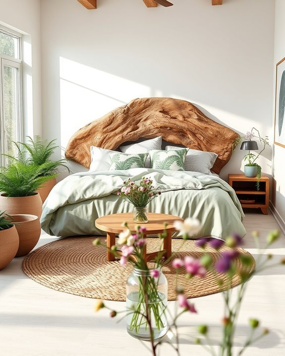 organic shapes enhance decor