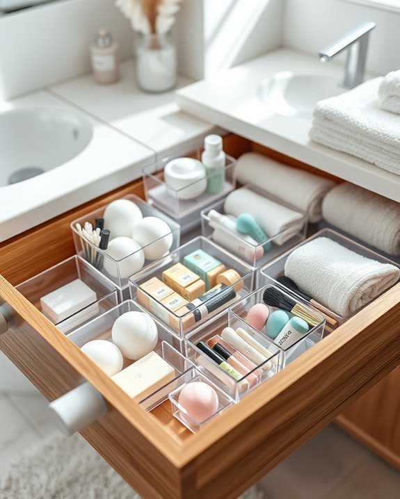 organize bathroom drawer essentials