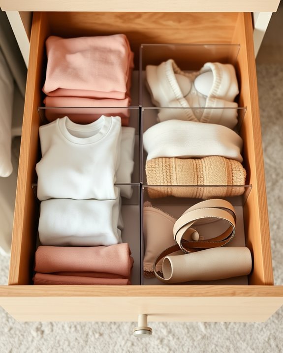 organize drawers with dividers