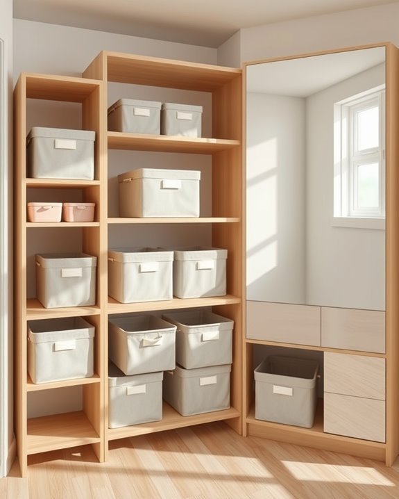 organize dressing room essentials