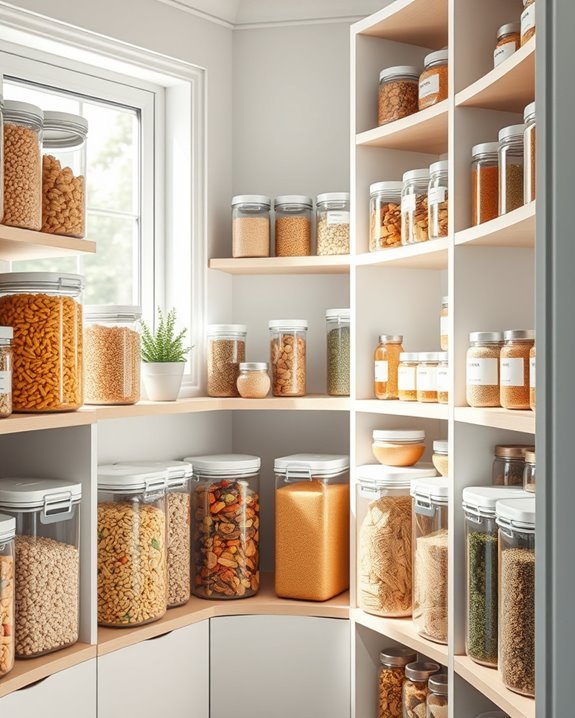 organize with clear containers