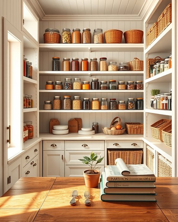 organized and aesthetically pleasing pantry