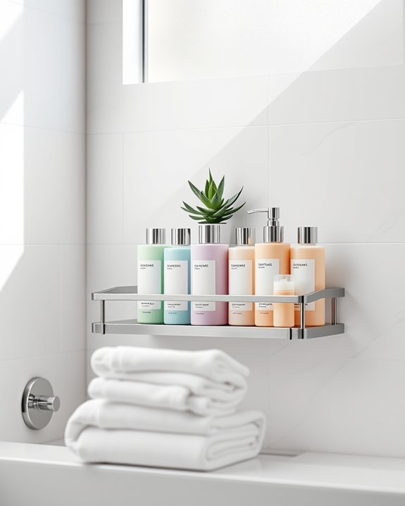 organized bathroom essentials caddy