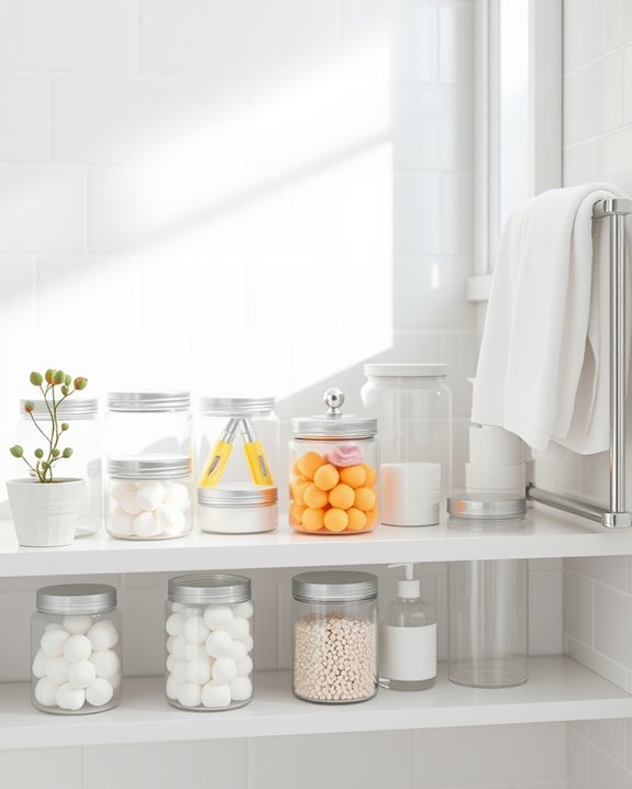 organized bathroom storage solution