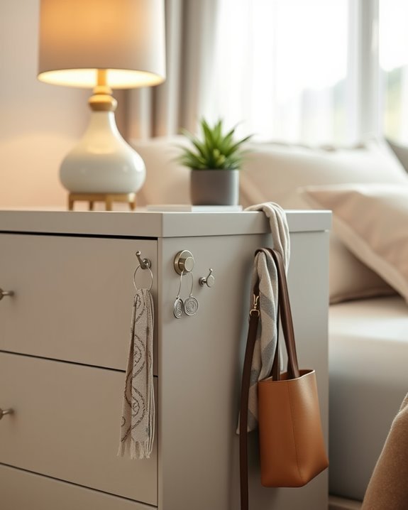 organized bedroom accessory storage