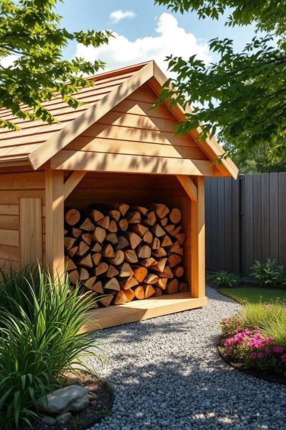 organized firewood storage solution