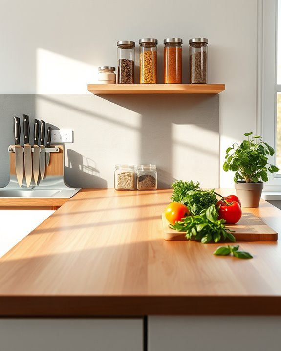 organized meal prep station