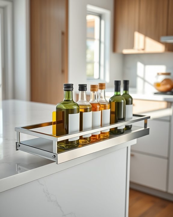 organized oils and vinegars