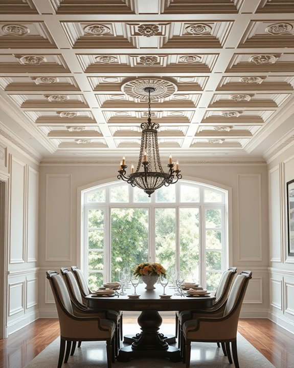 ornate coffered ceiling elegance