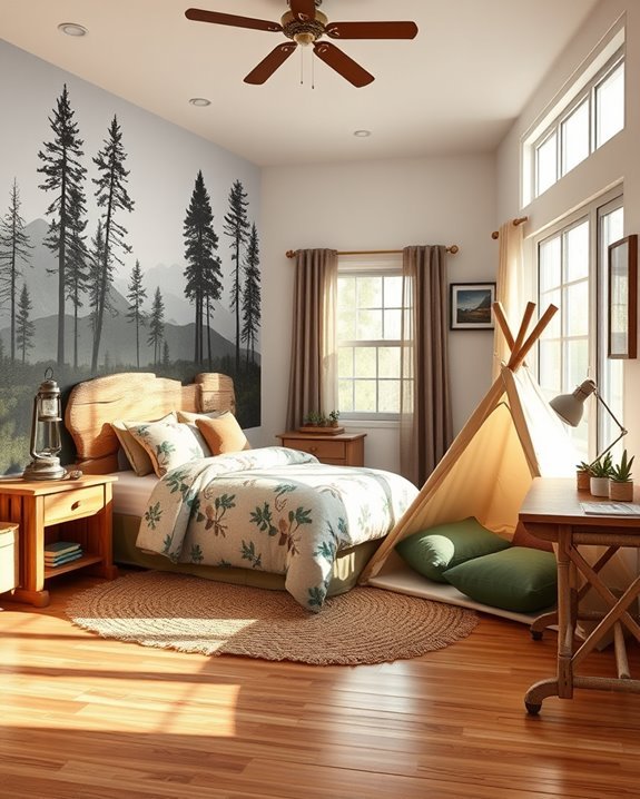 outdoor adventure bedroom theme