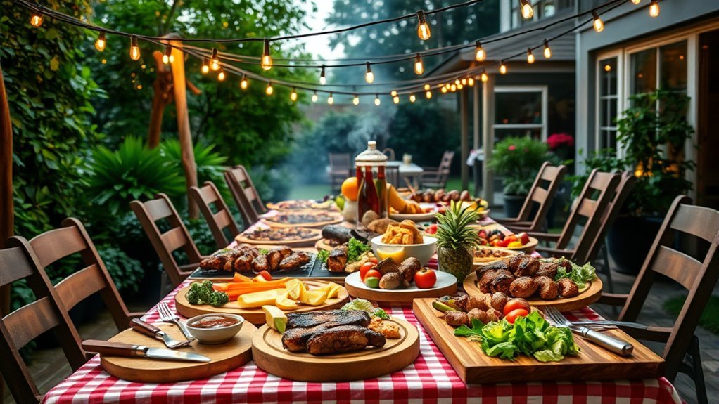 outdoor barbecue table inspiration