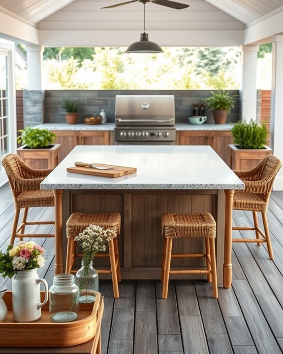 outdoor kitchen gathering hub