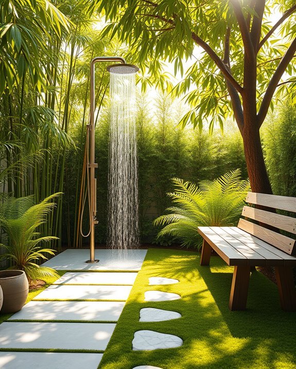 outdoor shower paradise experience