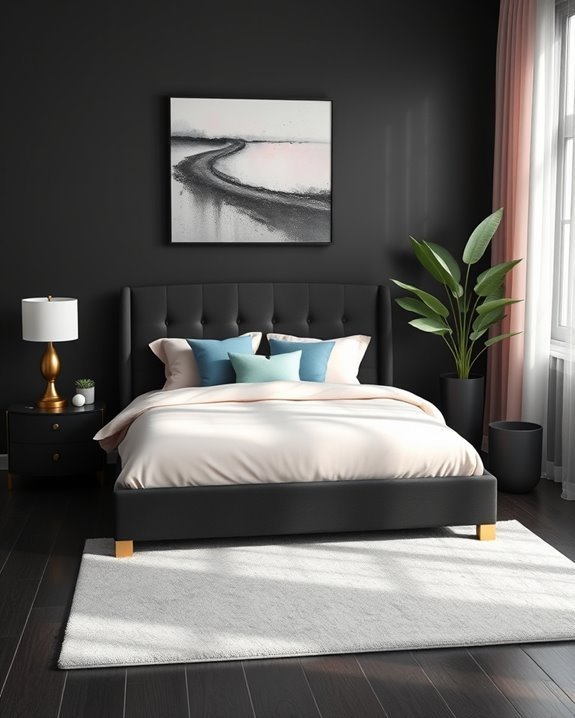 pastel and black contrast