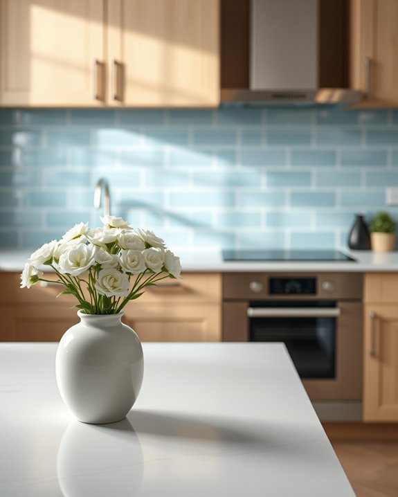 pastel blue kitchen charm